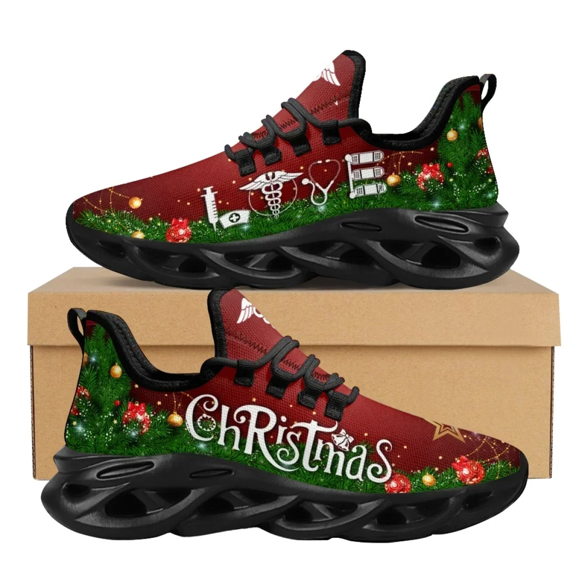 The Sneaker Care - 2023 クリスマススニーカー滑り止めランニングシューズ EMT 医療メッシュ履物カジュアルクッションシューズクリスマスギフト