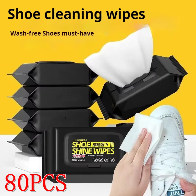 White Sneaker Care Kit - 12/30/80枚入りスニーカークリーナー、靴クリーナー、携帯用使い捨て強力クリーニングワイプ、靴用ワイプクロス、白い靴に使用可能