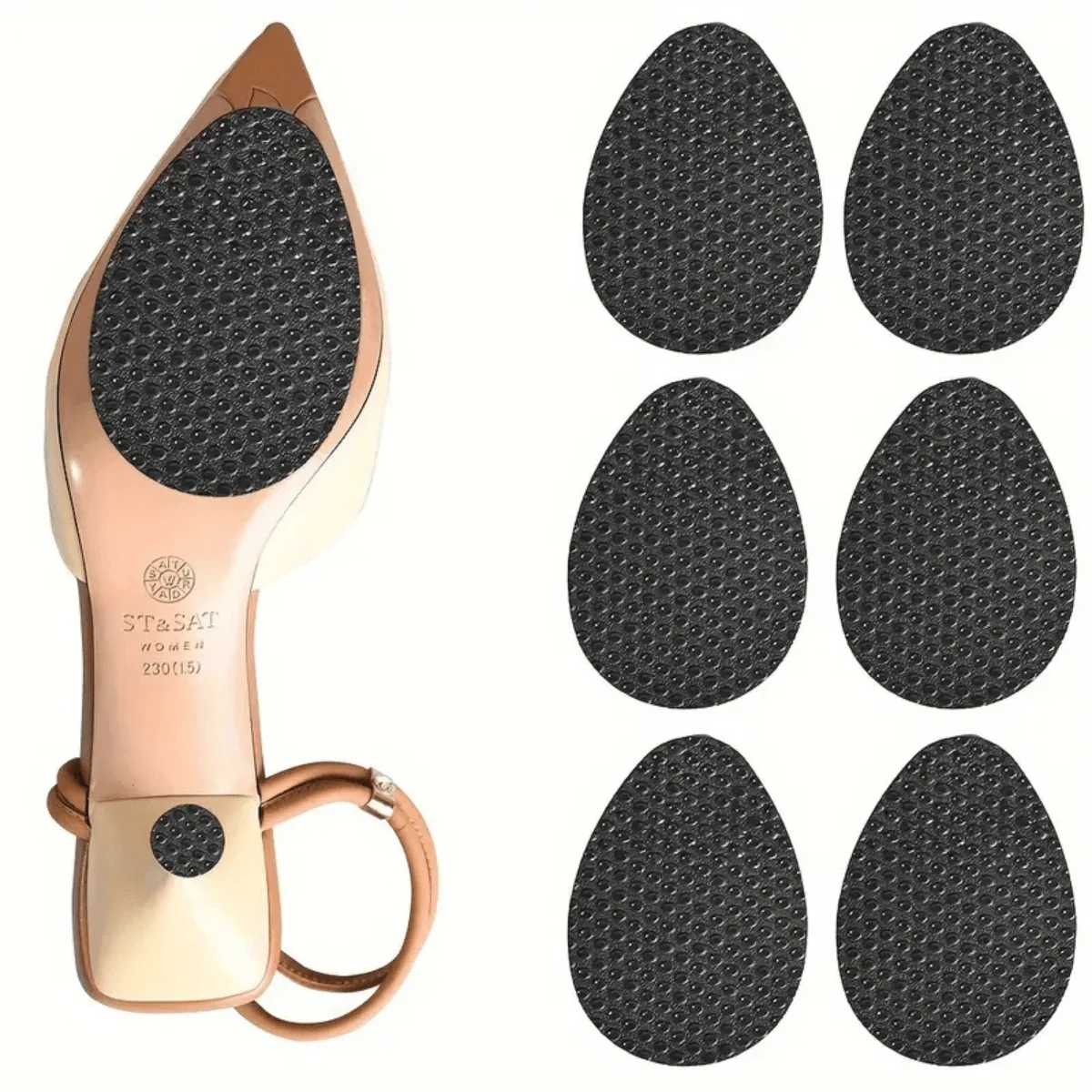 Sneaker Shoe Care Kit - 滑り止めゴム製靴パッド 1 ～ 3 ペア、ハイヒール/スニーカー用の柔らかい新しい粘着ソール プロテクター