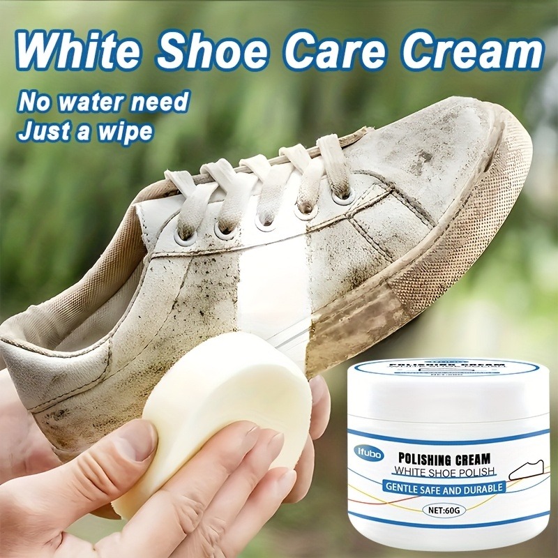 White Sneaker Care Kit - IFUBO ホワイトシューズクリーム：速効性のあるケア＆修復 – あらゆる色のスニーカー/ブーツ/キャンバスに適した耐久性のあるプラスチック製フォーミュラ