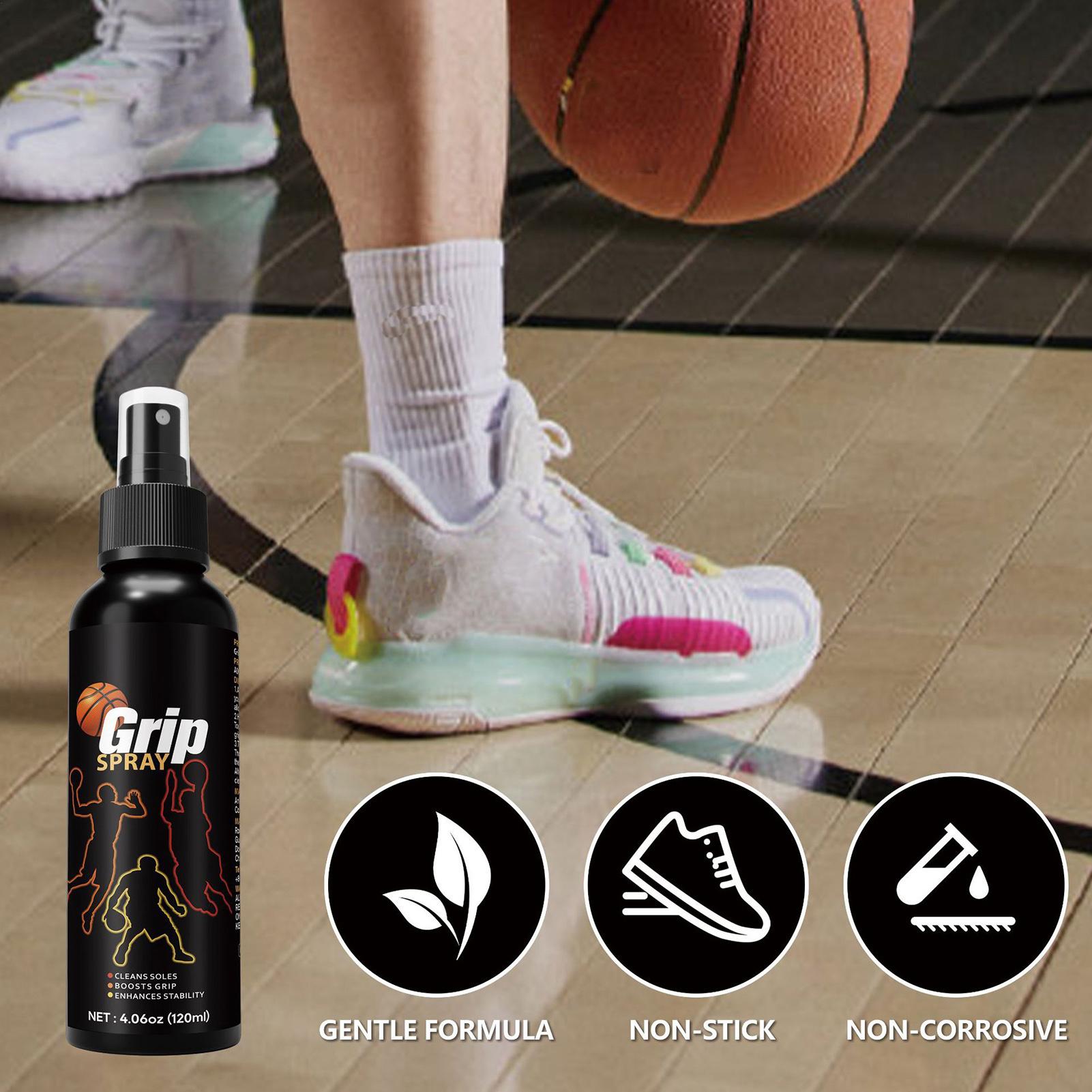 Sneaker Shoe Care Kit - 120ml グリップスプレー バスケットボールシューズ用 グリップスプレー強化剤 滑り止めフットウェアエンハンサー ブーツ、スニーカー、バスケットボール、ゴルフ用