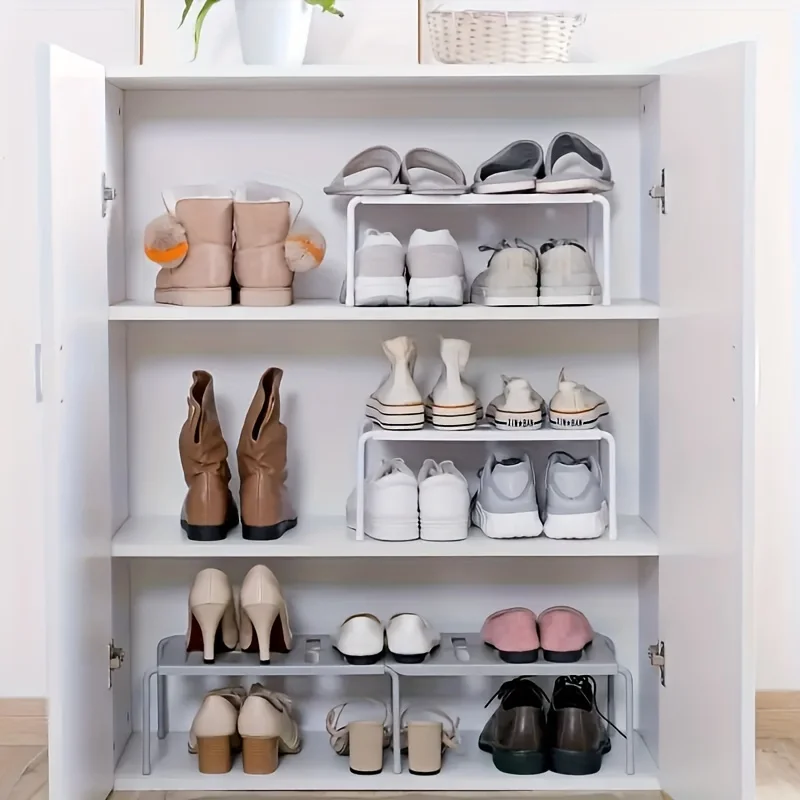 調節可能なプラスチック製シューズラック、多層収納オーガナイザ - White Sneaker Care Kit のレビューと価格