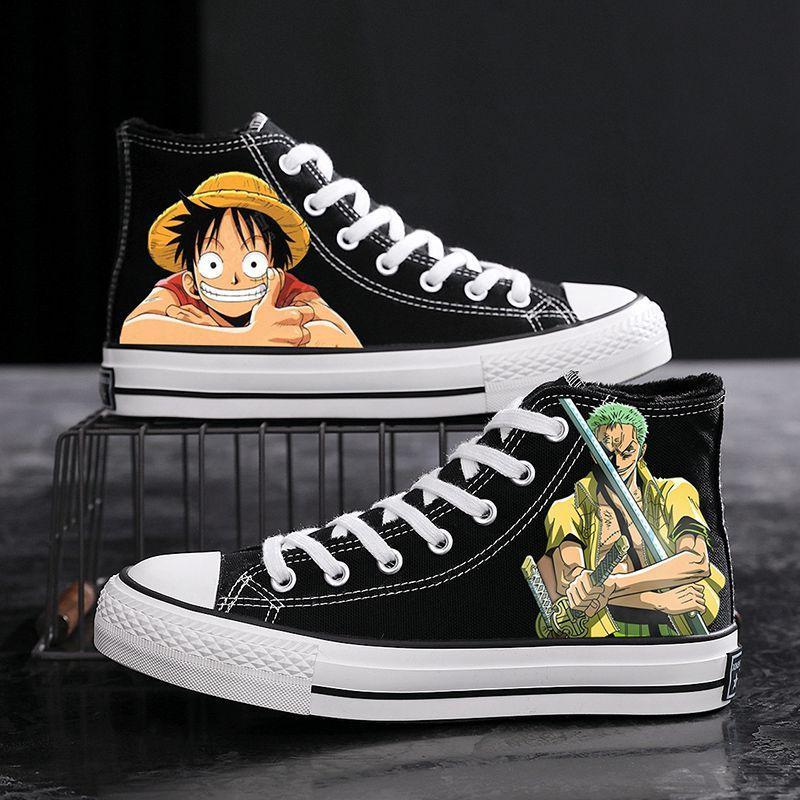 アニメキャンバスシューズワンピースラフメンズ加硫靴カジュアル - Sneaker Care Accessories のレビューと価格
