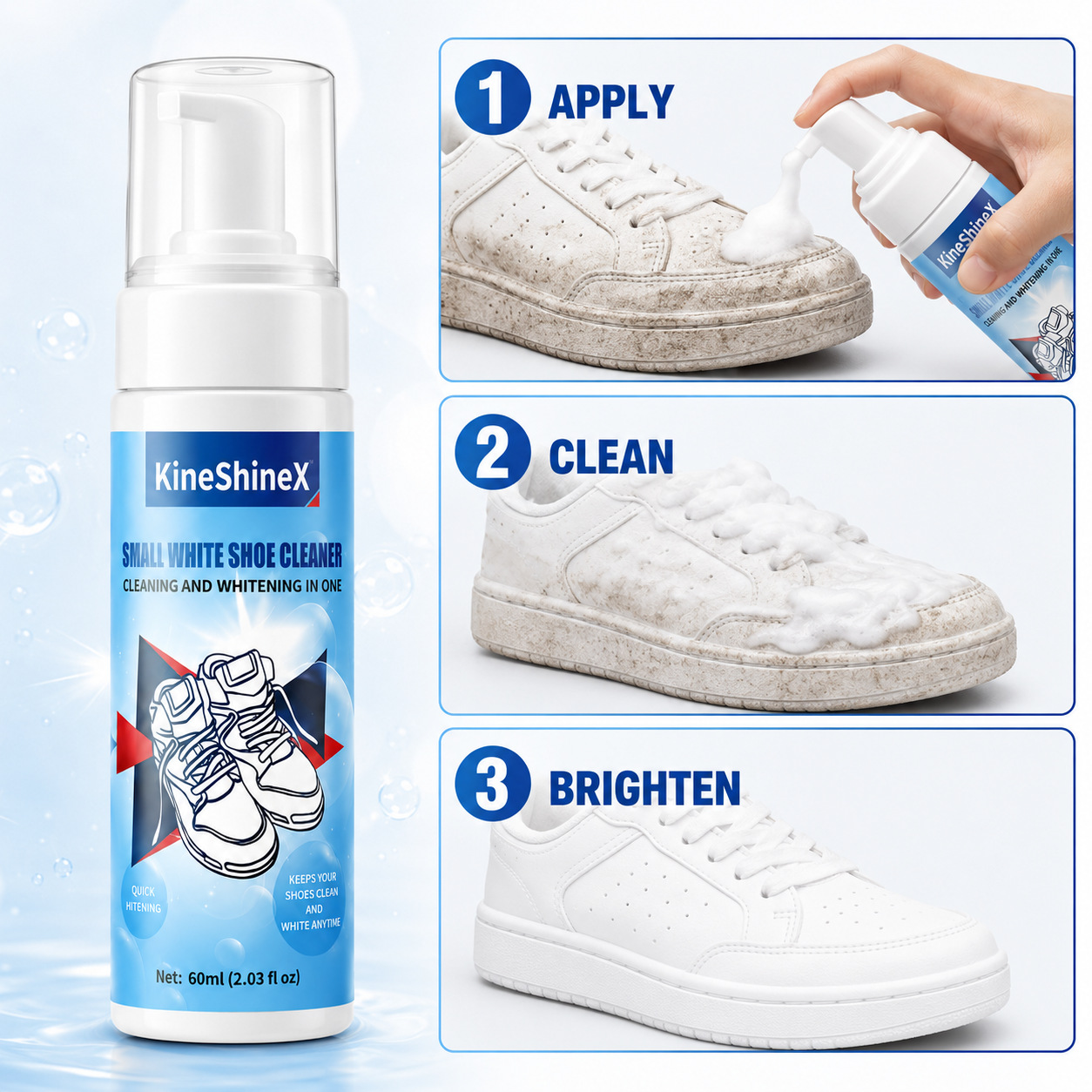 ギヘン靴クリーナーキット、水を使わない泡状靴クリーナー、靴ブ - Sneaker Shoe Care Kit のレビューと価格