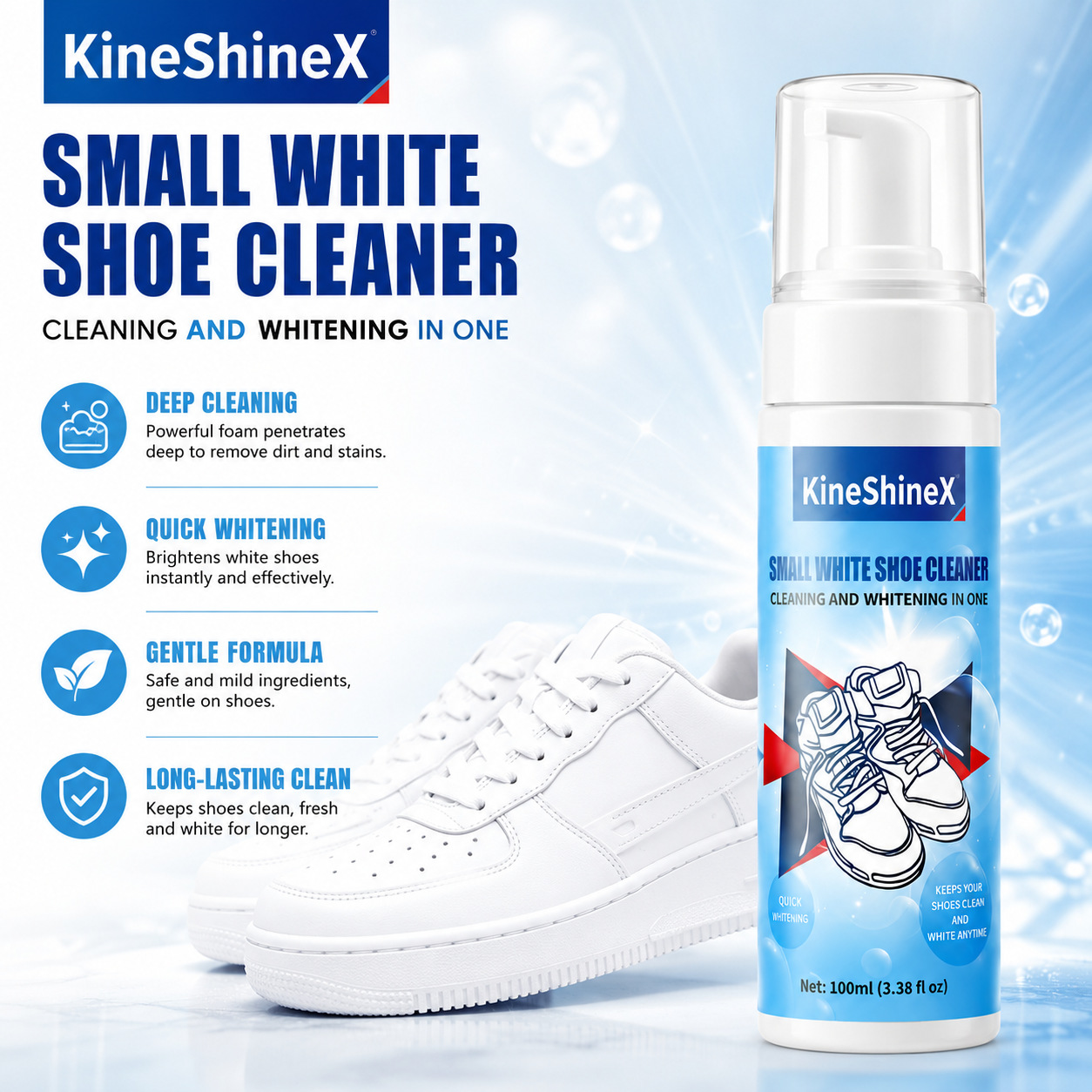 ギヘン靴クリーナーキット、水を使わない泡状靴クリーナー、靴ブ - Sneaker Shoe Care Kit のレビューと価格